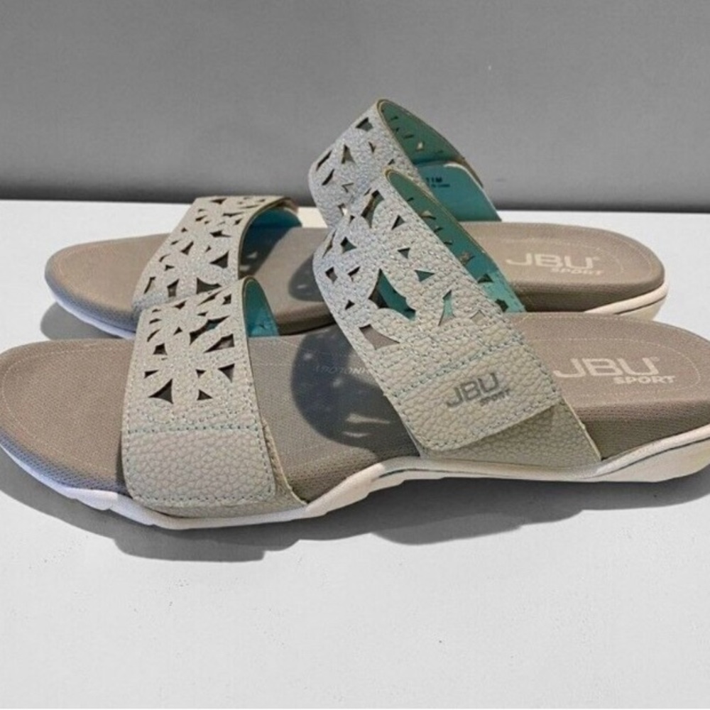 New🆕 JBU slip on sandals hook and loop adjustable both straps never worn